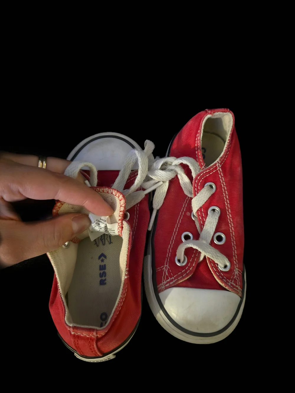 Toddler Converse Chuck Taylor All Star Red Canvas Low Top Lace-Up Sneakers  7